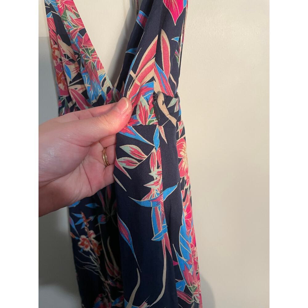 Lulu's Navy Floral Maxi Dress with Pink & Blue Print - Picture 5 of 11